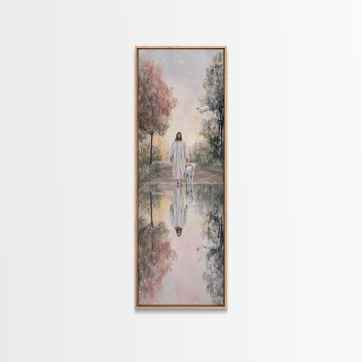 Path Of Light – Framed Canvas Print – Christian Wall Art – Jesus Christmas Art – Christian Art – Narrow Art