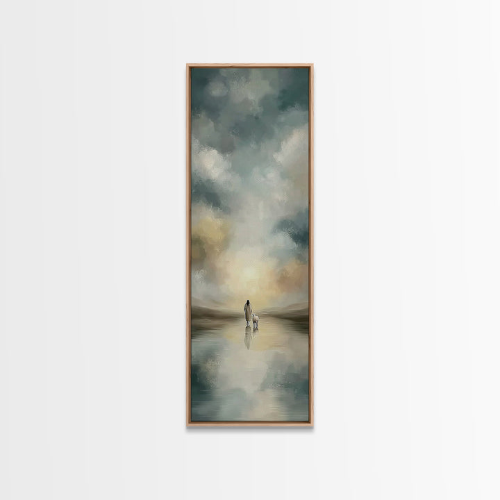Heaven’s Gentle Road – Framed Canvas Print – Christian Art – Jesus Painting – Christian Wall Art – Tall Narrow Wall Art – Christian Art Can