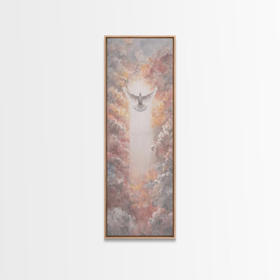 Dawn Of The Spirit – Framed Canvas Print – Christian Art Canvas – Christian Wall Art – Tall Skinny Art Print – Christmas Art – Christian Gi