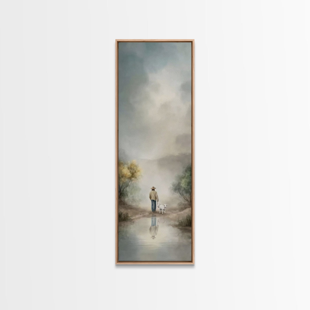 Horizon Of Faith – Framed Canvas Print – Christian Wall Art – Christian Art Canvas – Jesus Painting – Tall Narrow Wall Art – Subtle Christi