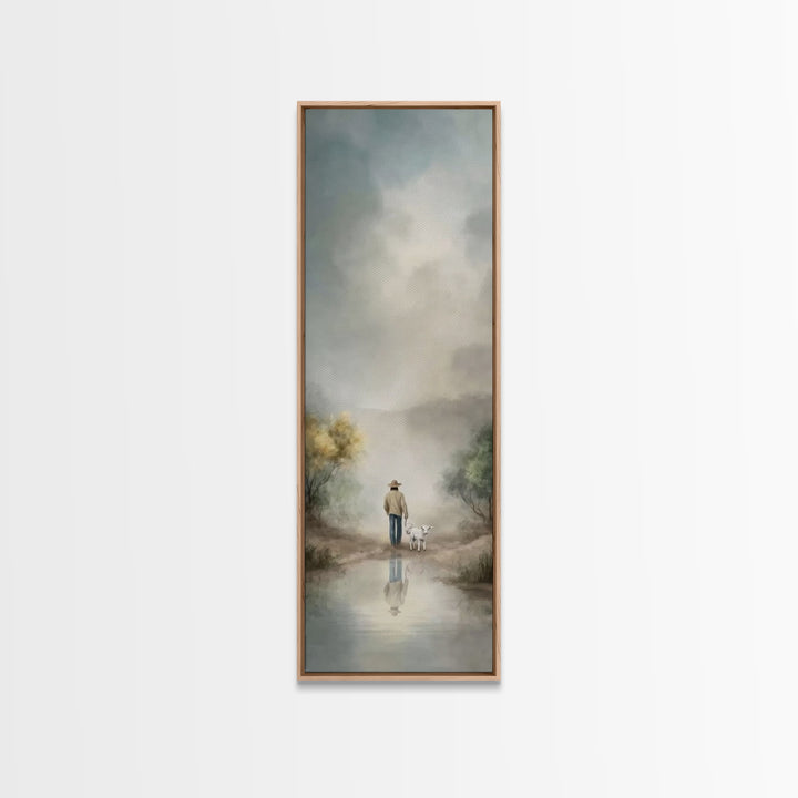 Horizon Of Faith – Framed Canvas Print – Christian Wall Art – Christian Art Canvas – Jesus Painting – Tall Narrow Wall Art – Subtle Christi