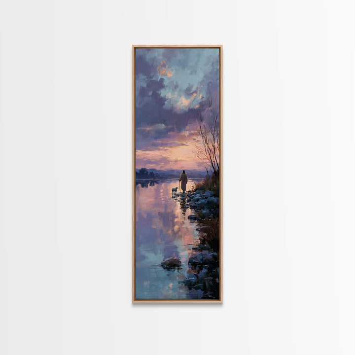 Valley Of Hope – Framed Canvas Print – Christian Art Canvas – Christian Wall Art – Jesus Painting – Narrow Art – Minimalist Christian Art