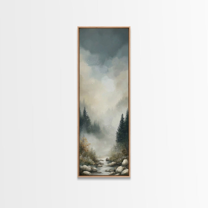 River Valley Calm – Framed Canvas Print – Christian Art Canvas – Christian Wall Art – Tall Skinny Art Print – Christian Decor – Christian G