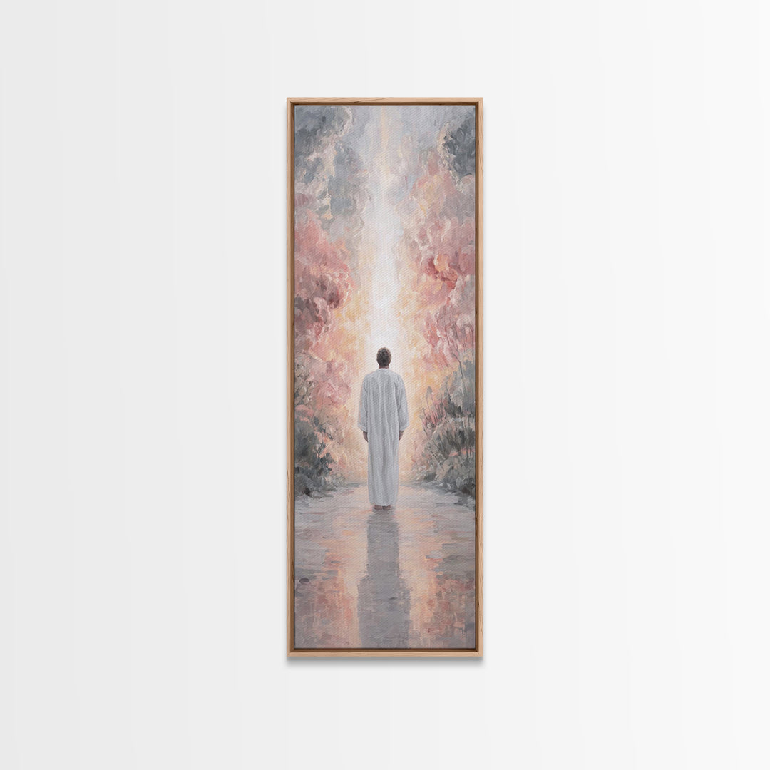 Heavenward Dawn, Framed Canvas Print, Christian Art Canvas, Christian Wall Art, Skinny Art, Modern Christian Art, Christian Gift