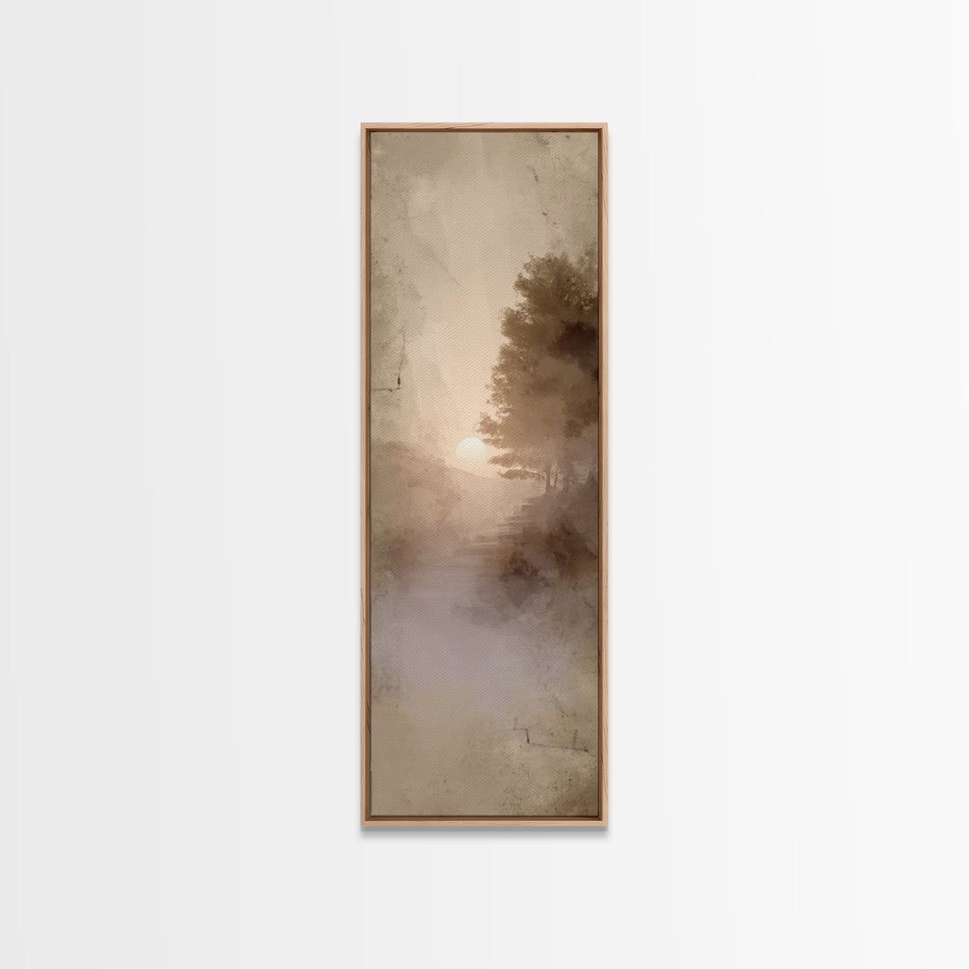 Hallowed Sunrise Path – Framed Canvas Print – Christian Art Canvas – Christian Wall Art – Narrow Art – Minimalist Christian Art – Christian