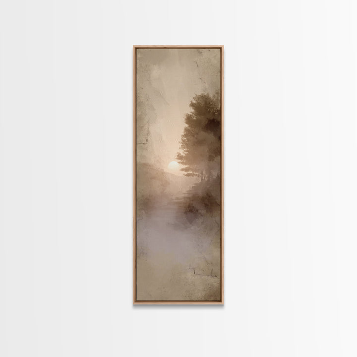 Hallowed Sunrise Path – Framed Canvas Print – Christian Art Canvas – Christian Wall Art – Narrow Art – Minimalist Christian Art – Christian