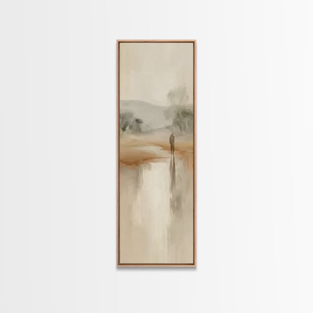 Desert Dawn Mercy – Framed Canvas Print – Christian Art Canvas – Modern Christian Art – Tall Narrow Wall Art – Jesus Painting