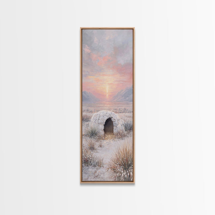 Dawn Of Bethlehem – Framed Canvas Print – Christian Wall Art – Christmas Art – Narrow Art – Christian Art Canvas – Christian Christmas