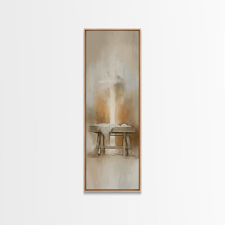 Gentle Holy Night | Framed Canvas Print | Christian Wall Art | Christian Art Canvas | Jesus Painting | Christmas Art | Christian Decor | Ar