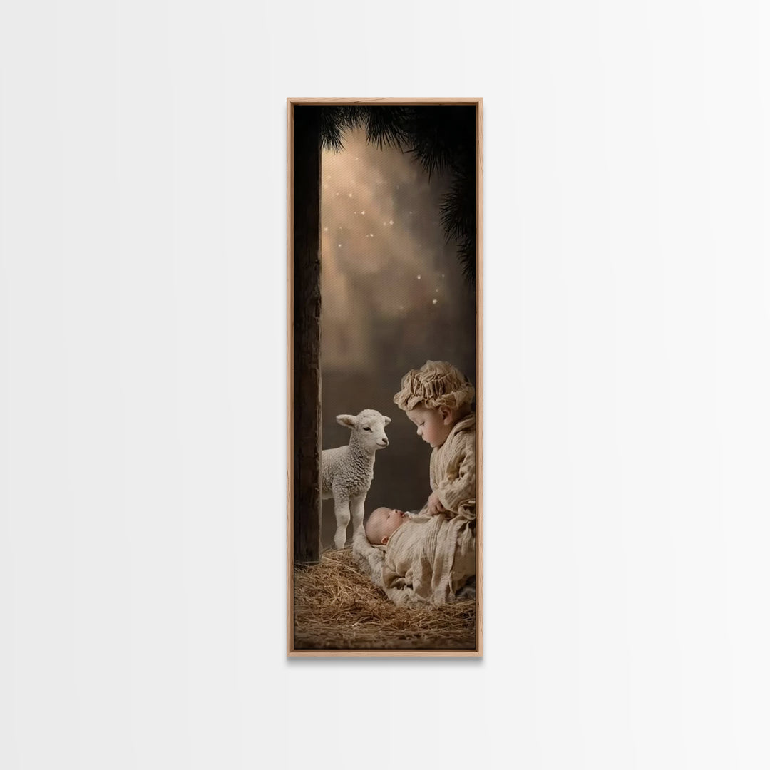Child Of Peace – Framed Canvas Print – Christian Wall Art – Christian Art Canvas – Jesus Painting – Tall Narrow Wall Art