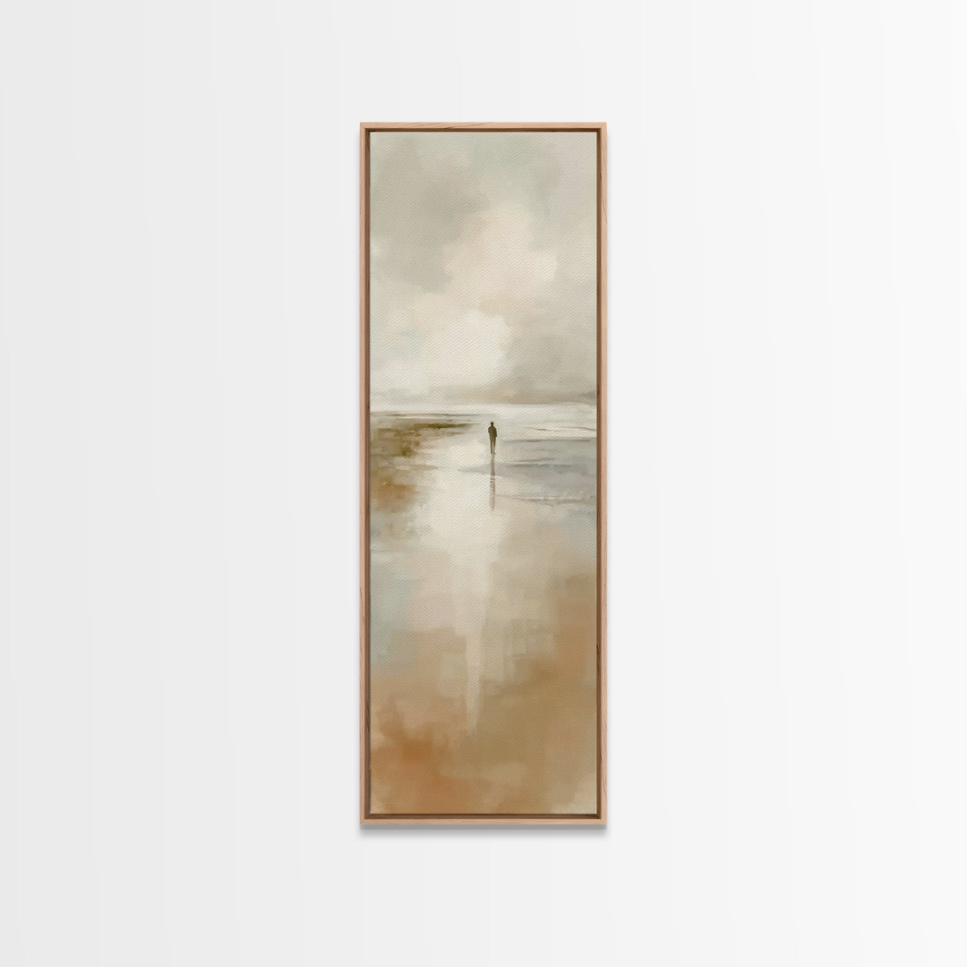 Eternal Horizon Calm – Framed Canvas Print – Christian Wall Art – Christian Art Canvas – Jesus Painting – Tall Narrow Wall Art