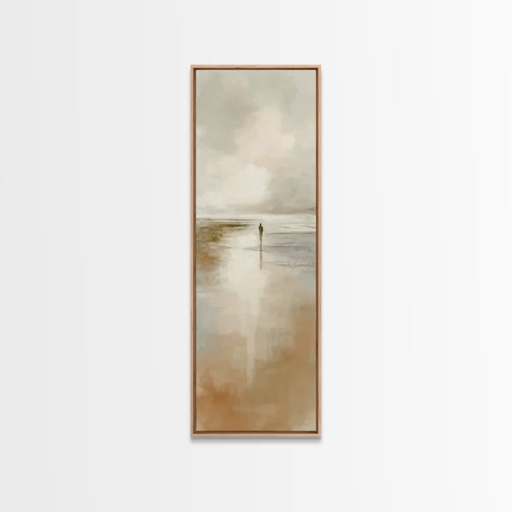Eternal Horizon Calm – Framed Canvas Print – Christian Wall Art – Christian Art Canvas – Jesus Painting – Tall Narrow Wall Art
