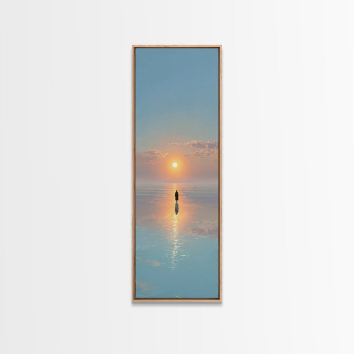 Skyward Hope Rising – Framed Canvas Print – Jesus Painting – Christian Wall Art – Christian Art Canvas – Tall Narrow Wall Art