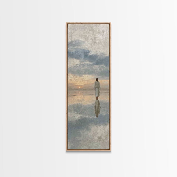 Radiant Horizon Peace – Framed Canvas Print – Christian Art Canvas – Jesus Painting – Christian Wall Art – Tall Narrow Wall Art