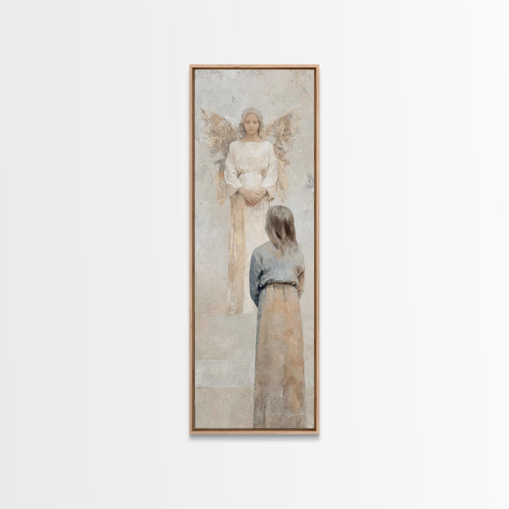 Holy Light | Framed Canvas Print | Skinny Art | Christian Art Canvas | Christian Wall Art | Christmas Art | Jesus Painting | Christian Deco