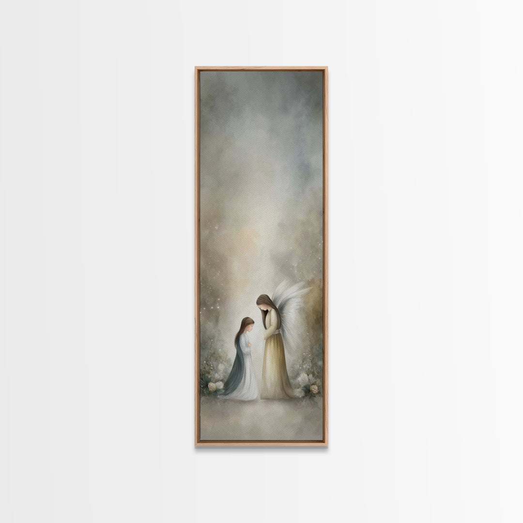 Radiant Herald | Framed Canvas Print | Tall Narrow Wall Art | Christian Art | Christmas Art | Christian Art Canvas | Jesus Painting