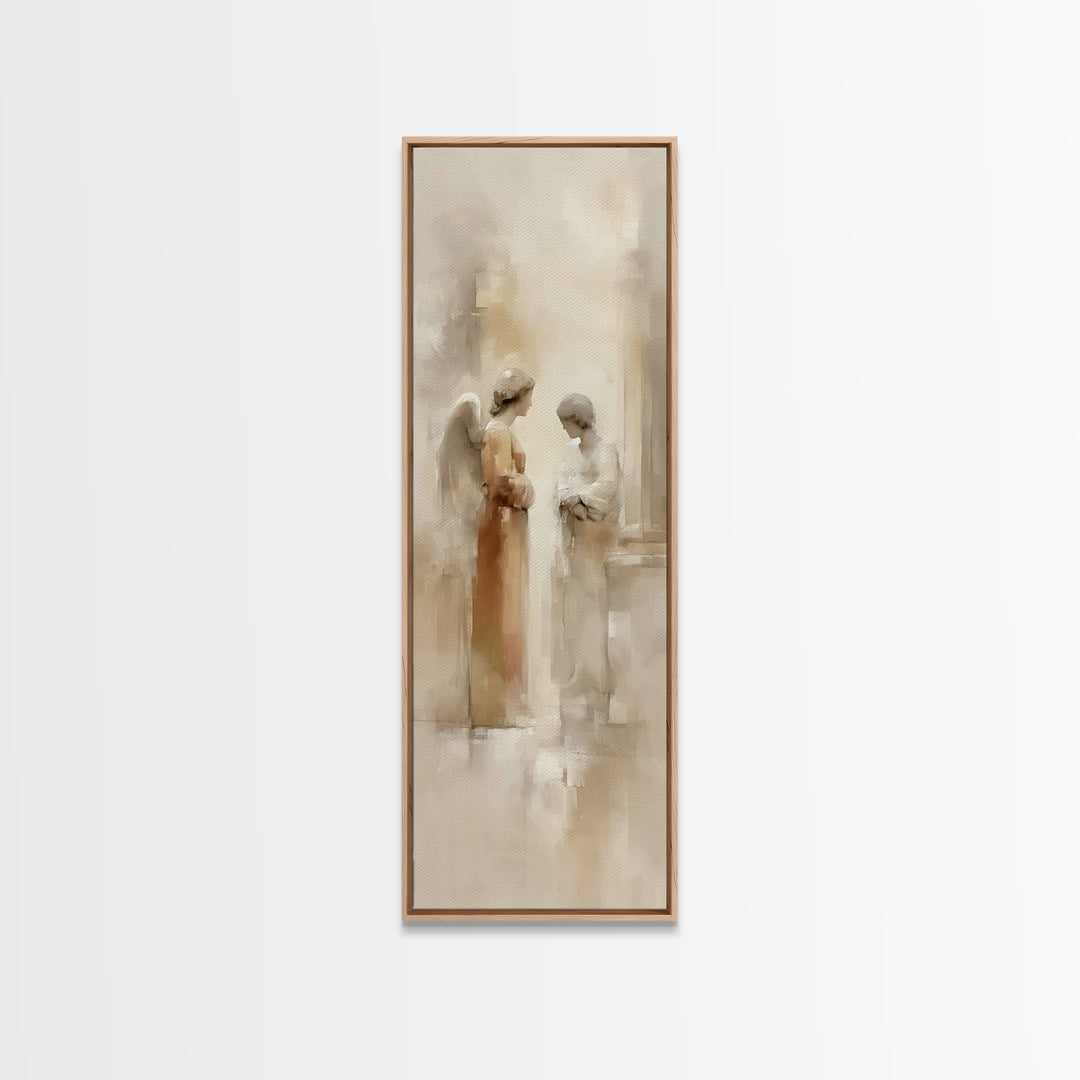 Heavenly Communion – Framed Canvas Print – Tall Skinny Art Print – Christian Art Canvas – Christian Wall Art – Subtle Christian Art – Chris
