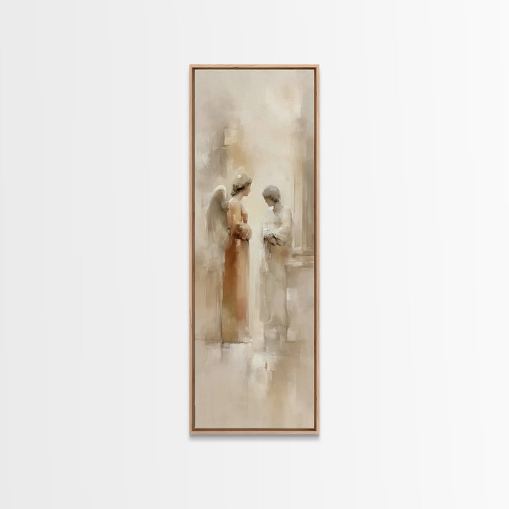 Heavenly Communion – Framed Canvas Print – Tall Skinny Art Print – Christian Art Canvas – Christian Wall Art – Subtle Christian Art – Chris