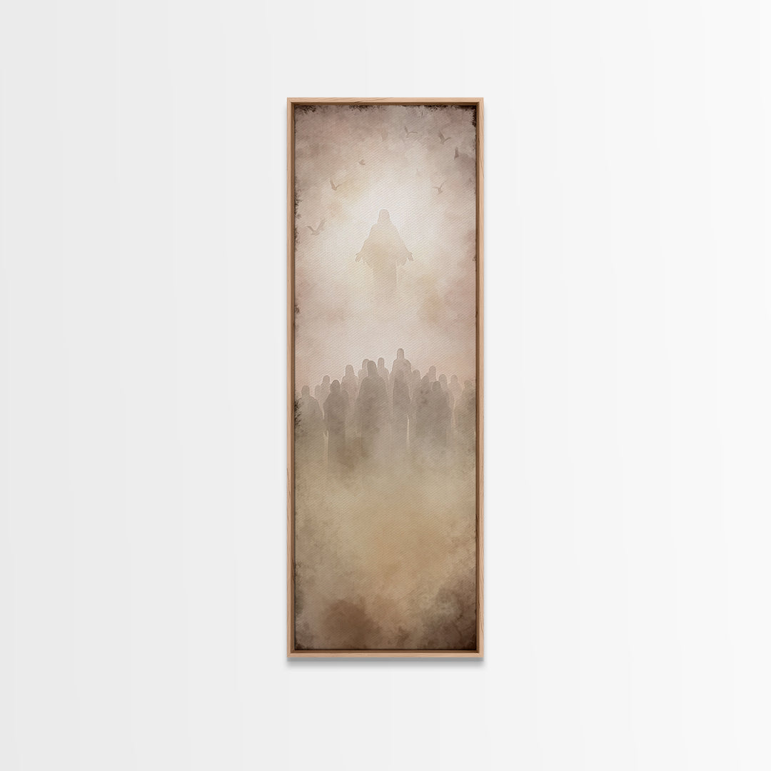 Ascension Vision – Framed Canvas Print – Skinny Art – Christian Art Canvas – Christian Wall Art – Modern Christian Art – Christian Painting