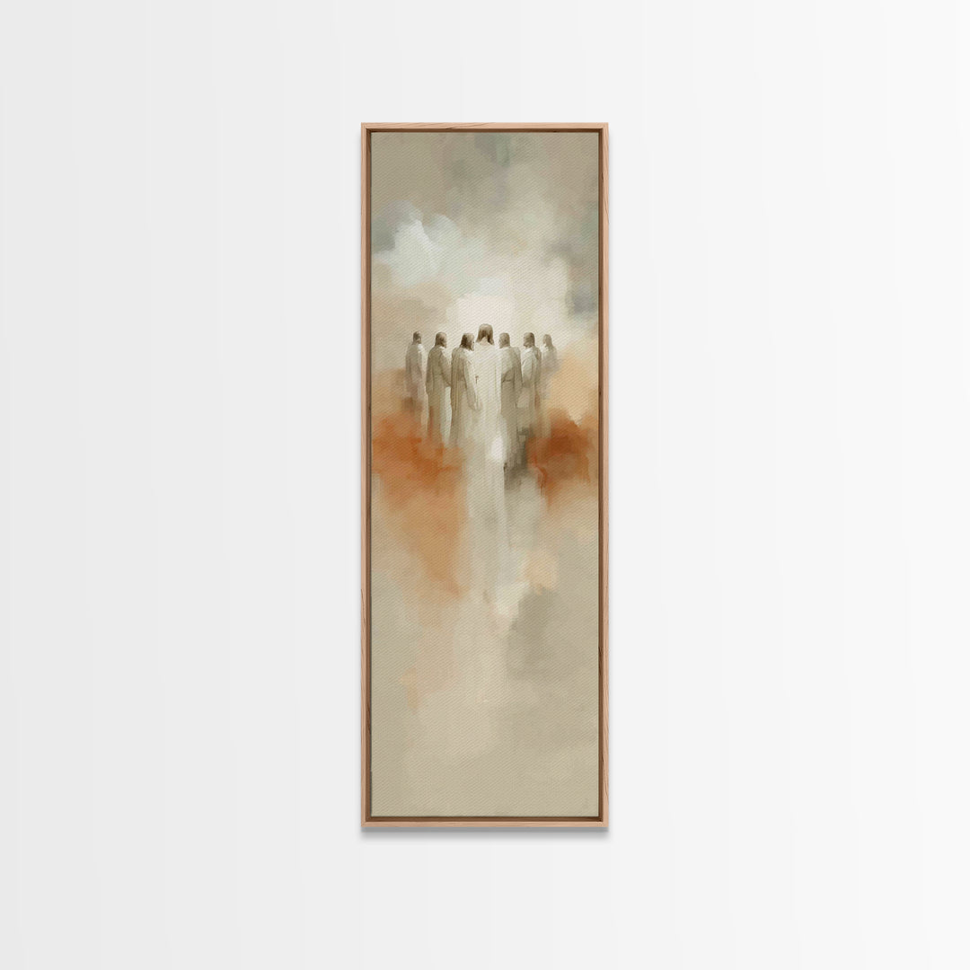 Heavenly Host | Framed Canvas Print | Tall Narrow Wall Art | Christian Art Canvas | Christian Wall Art | Jesus Painting | Christian Art