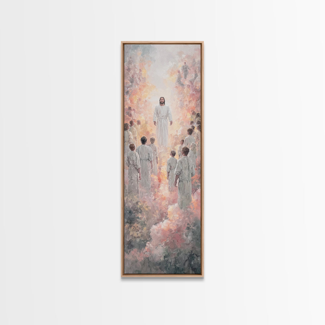 Radiant Pathway – Framed Canvas Print – Narrow Art – Christian Art Canvas – Christian Wall Art – Jesus Painting – Christian Art