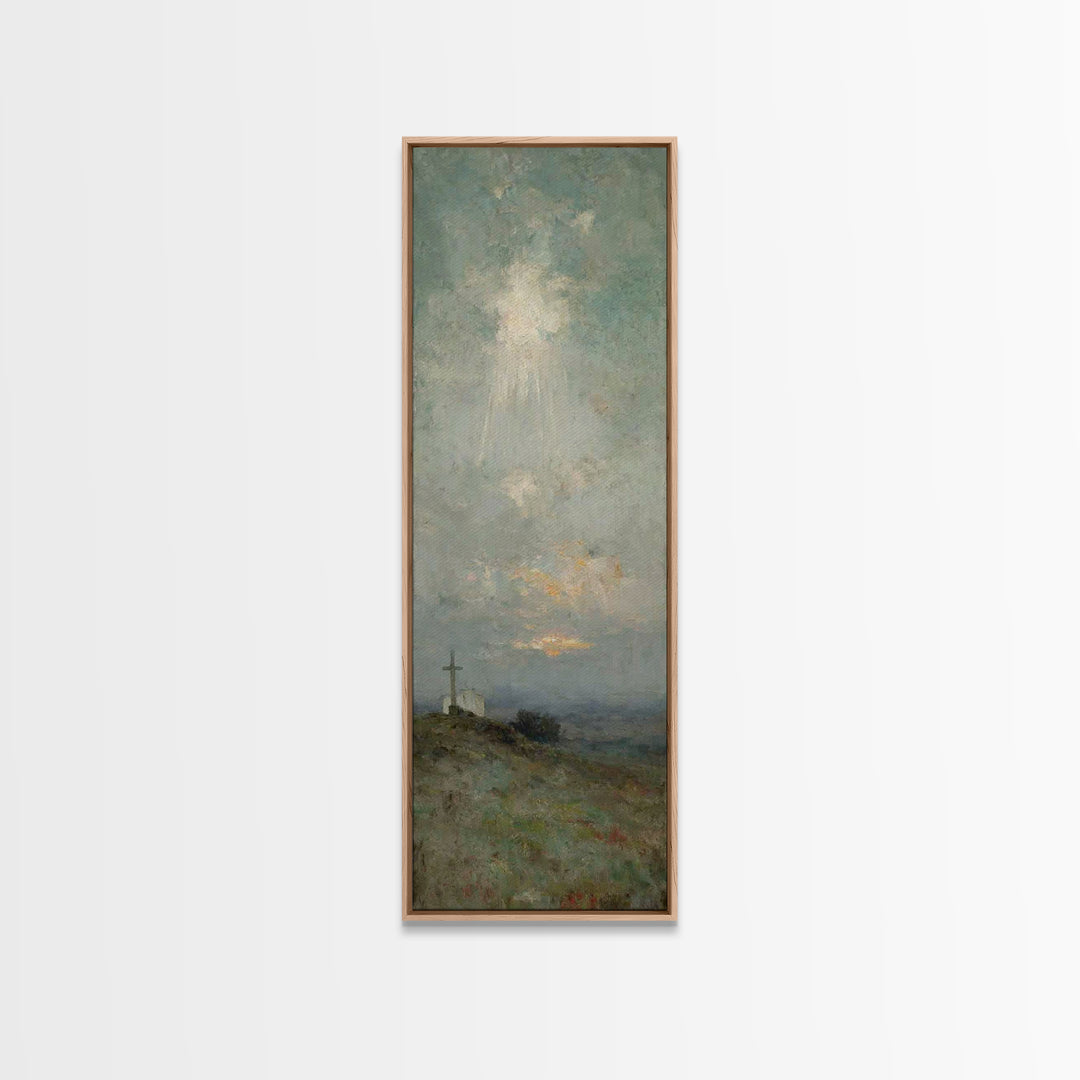 Heaven’s Promise | Framed Canvas Print | Christian Art Canvas | Narrow Art | Christian Wall Art | Subtle Christian Art | Christian Gift | V