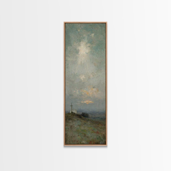 Heaven’s Promise | Framed Canvas Print | Christian Art Canvas | Narrow Art | Christian Wall Art | Subtle Christian Art | Christian Gift | V