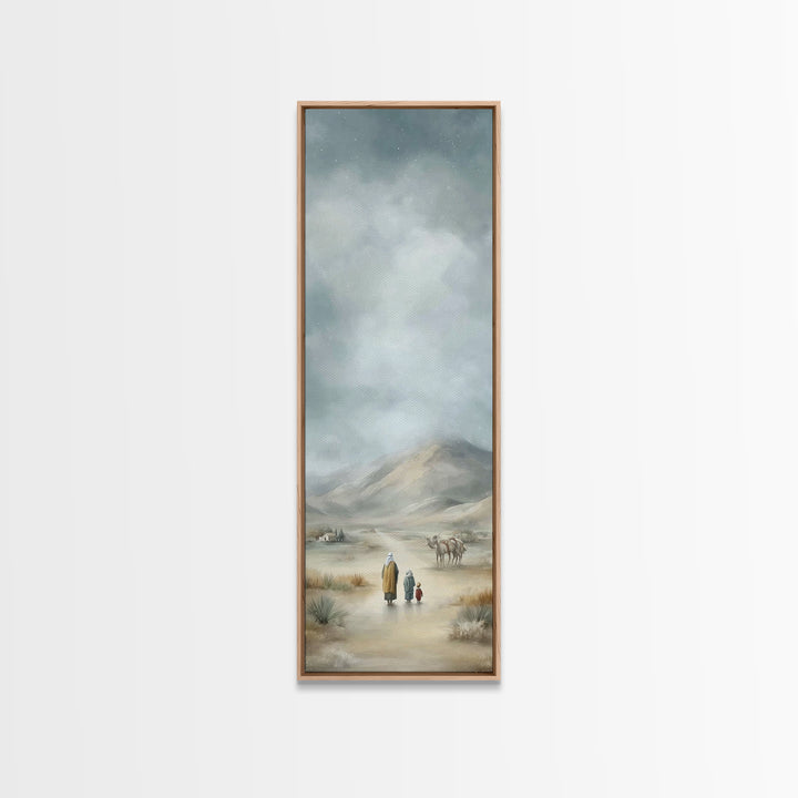 Family Road Home | Framed Canvas Print | Tall Skinny Art Print | Christian Christmas Art | Framed Christian Art | Modern Christian Art