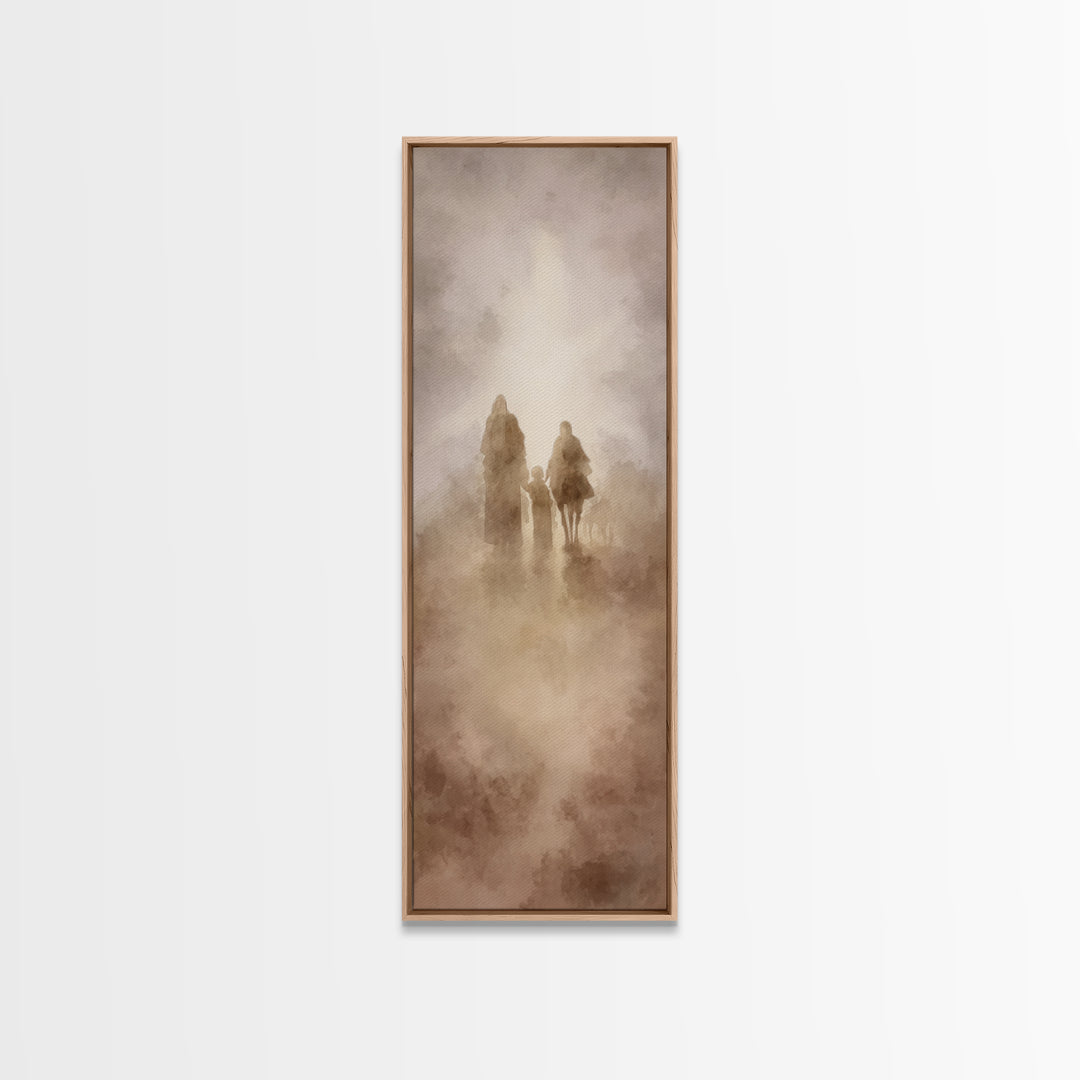 Journey Of Light – Framed Canvas Print – Christian Wall Art – Christian Art Canvas – Jesus Painting – Tall Narrow Wall Art – Christmas Art