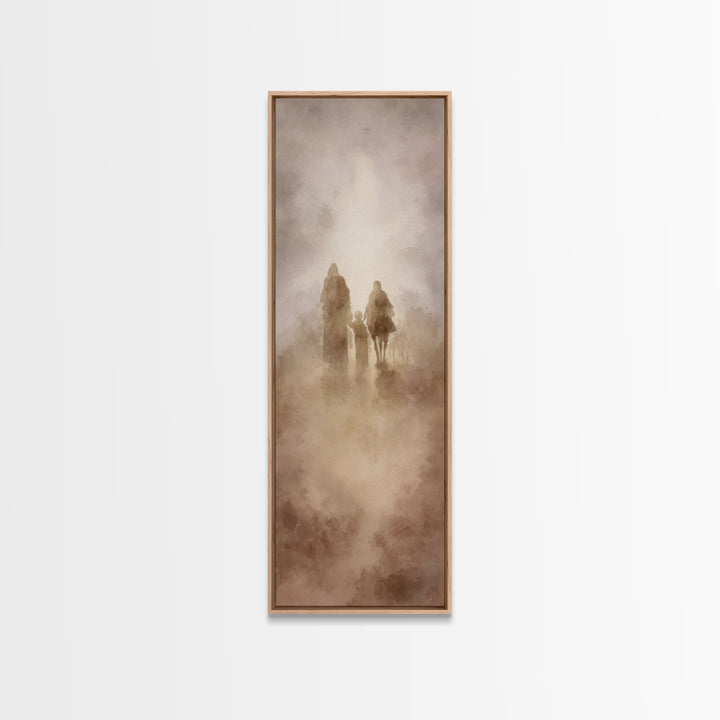 Journey Of Light – Framed Canvas Print – Christian Wall Art – Christian Art Canvas – Jesus Painting – Tall Narrow Wall Art – Christmas Art