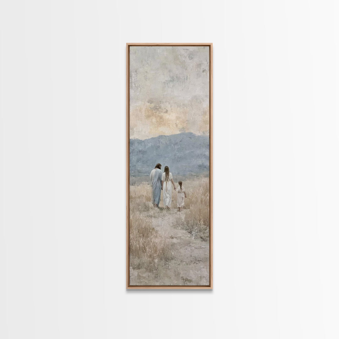 Fields Of Grace – Framed Canvas Print – Christian Art – Christian Painting – Christian Art Canvas – Skinny Art – Christian Christmas Art