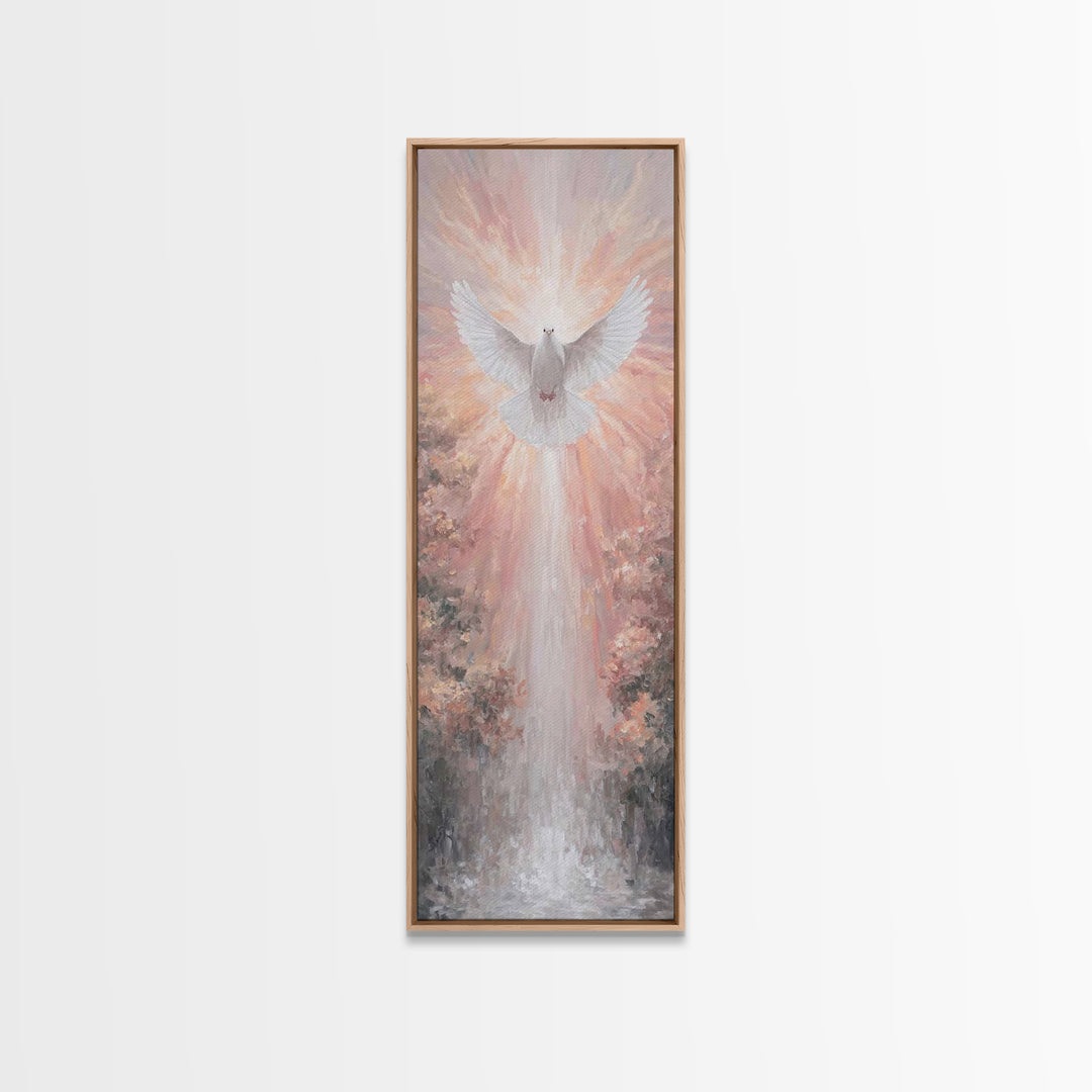 Spirit Of Dawn – Framed Canvas Print – Christian Art Print – Christian Wall Art – Tall Skinny Art Print – Christian Art Canvas – Christmas