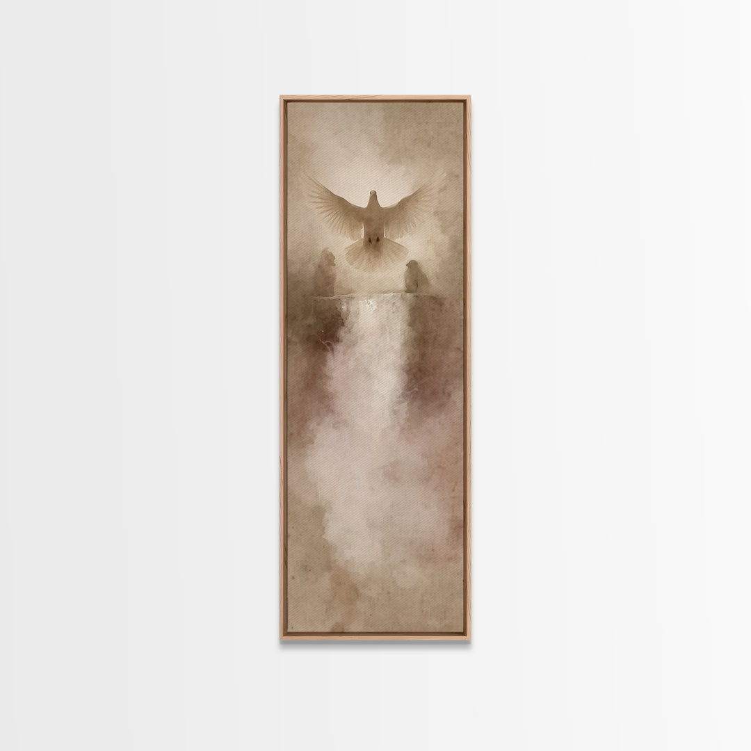 River Of Mercy – Framed Canvas Print – Christian Wall Art – Christian Art – Christian Painting – Tall Narrow Wall Art – Christian Art Canva
