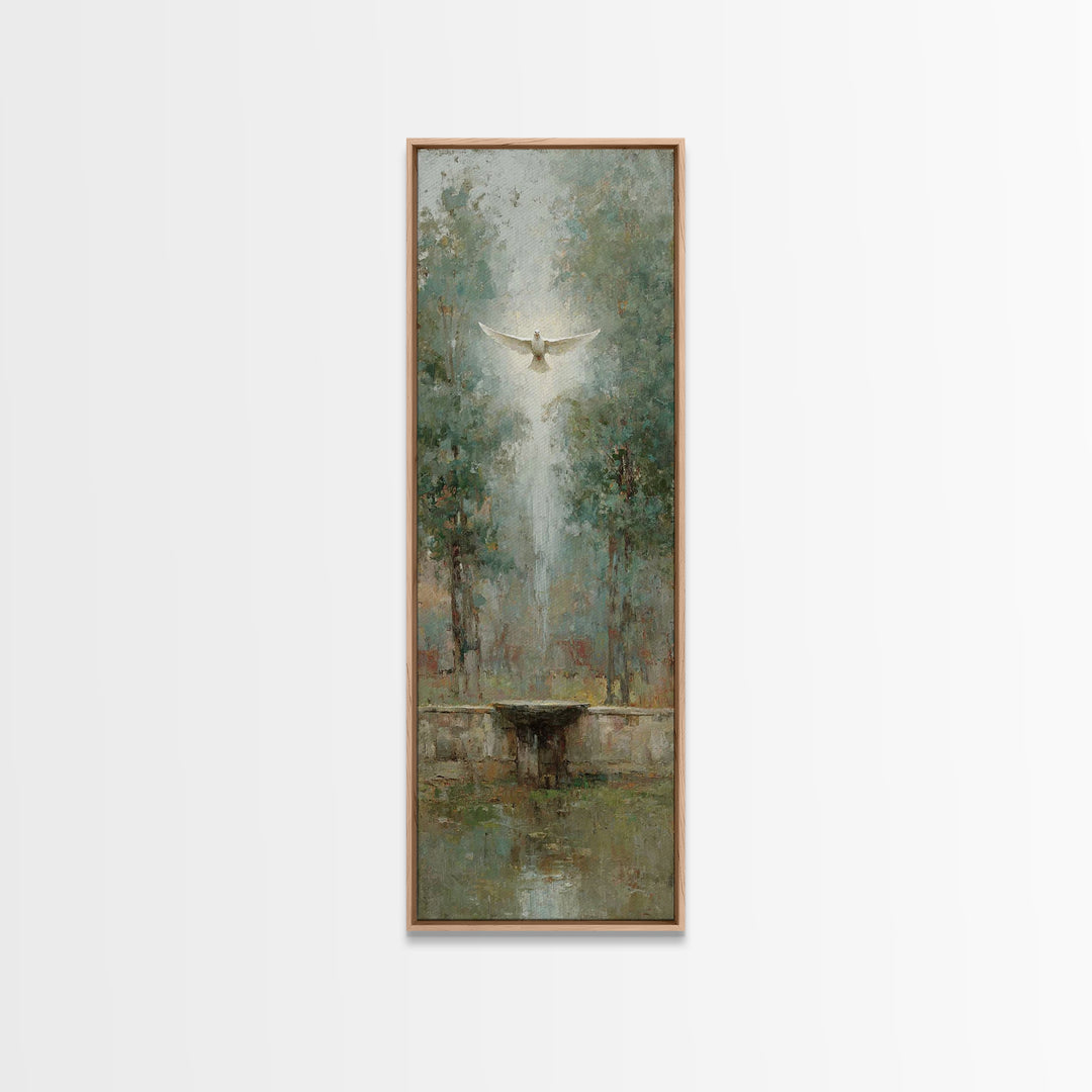Garden Of Spirit – Framed Canvas Print – Christian Wall Art – Christian Art Canvas – Vintage Christian Art – Tall Narrow Wall Art – Christi