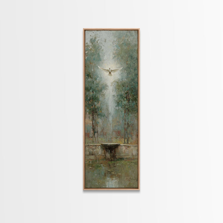 Garden Of Spirit – Framed Canvas Print – Christian Wall Art – Christian Art Canvas – Vintage Christian Art – Tall Narrow Wall Art – Christi