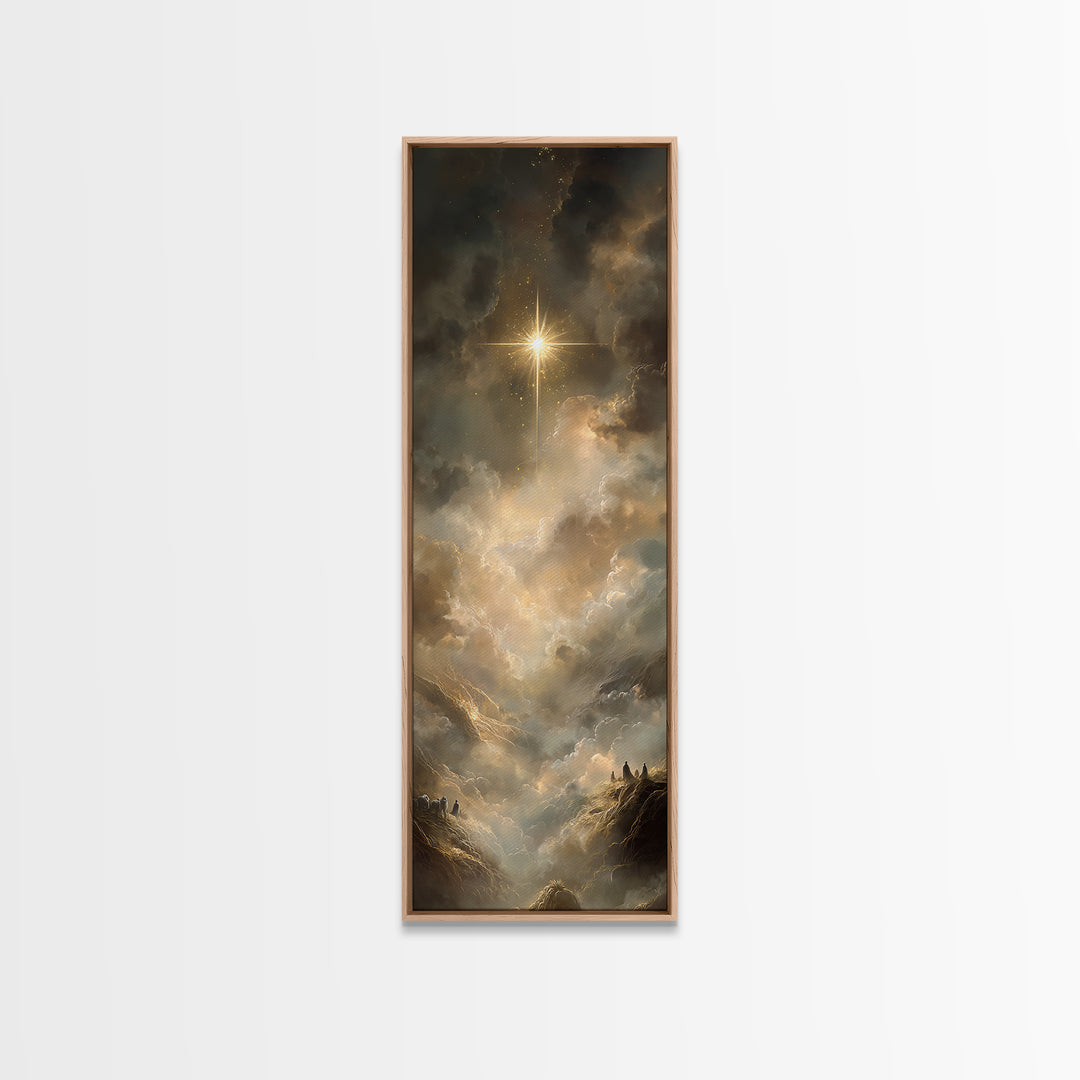 Valley Of Radiance – Framed Canvas Print – Skinny Art – Christian Christmas Art – Christian Art Canvas – Christian Wall Art – Jesus Paintin