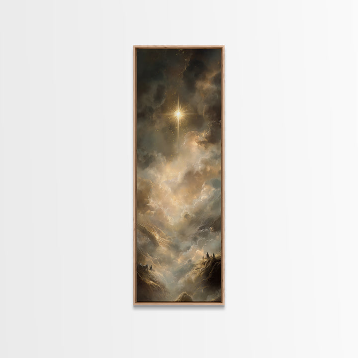 Valley Of Radiance – Framed Canvas Print – Skinny Art – Christian Christmas Art – Christian Art Canvas – Christian Wall Art – Jesus Paintin