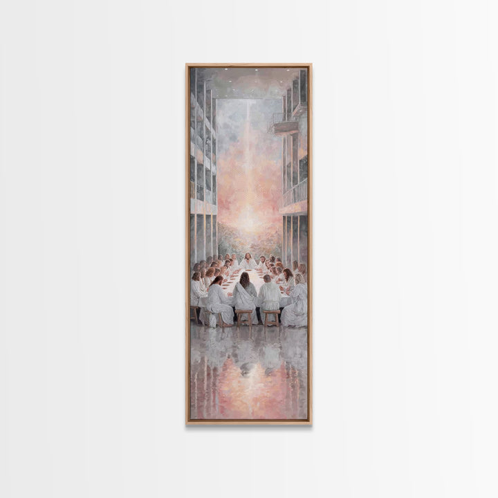 Last Supper Serenity | Framed Canvas Print | Christian Painting | Jesus Canvas Art | Christian Art Print | Tall Narrow Wall Art | Christmas
