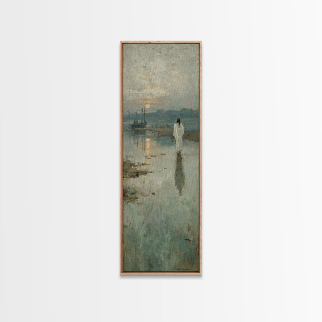 Harbor Of Peace – Framed Canvas Print – Narrow Art – Christian Art – Christian Wall Art – Christian Art Canvas – Jesus Painting