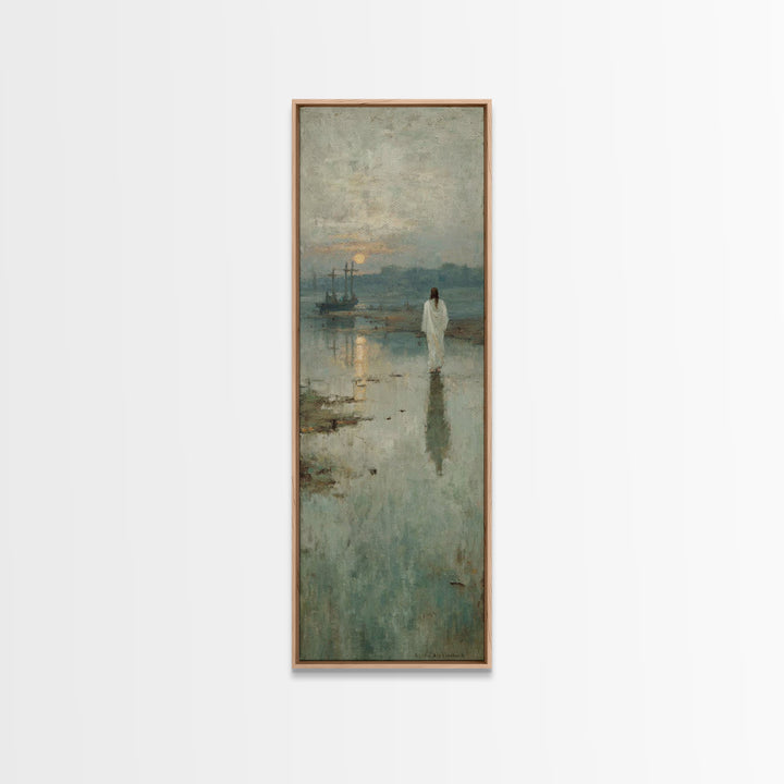 Harbor Of Peace – Framed Canvas Print – Narrow Art – Christian Art – Christian Wall Art – Christian Art Canvas – Jesus Painting