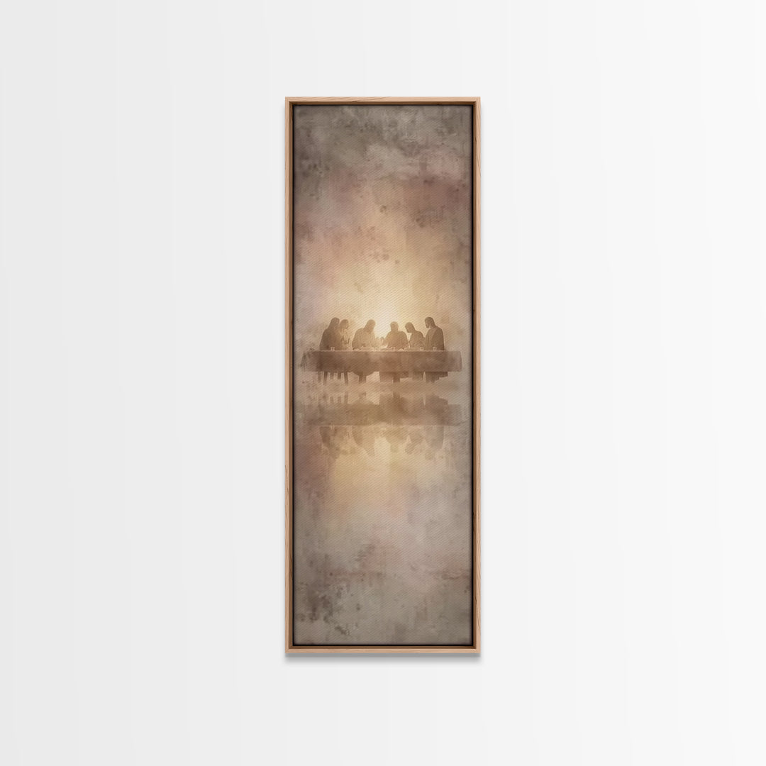 Blessed Supper Stars – Framed Canvas Print – Christian Wall Art – Jesus Art Print – Christian Art Canvas – Tall Skinny Art Print – Christma