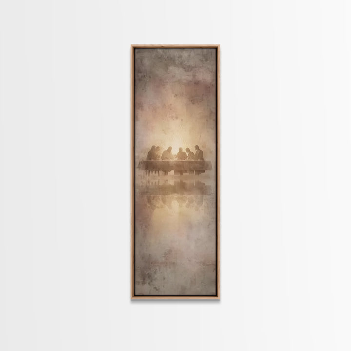 Blessed Supper Stars – Framed Canvas Print – Christian Wall Art – Jesus Art Print – Christian Art Canvas – Tall Skinny Art Print – Christma