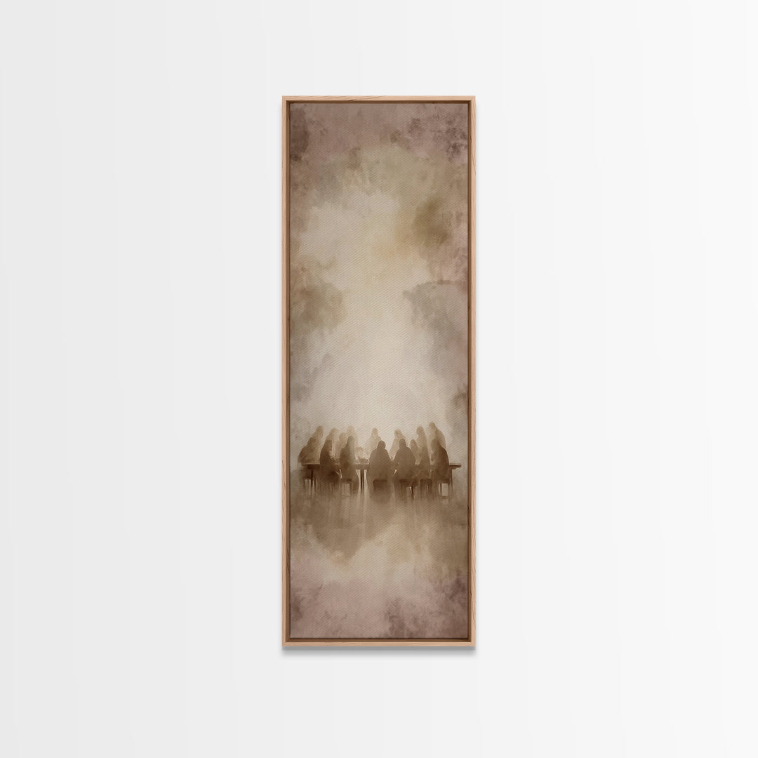 Holy Gathering Dawn – Framed Canvas Print – Christian Art Canvas – Jesus Wall Art – Christian Art Print – Skinny Art – Christmas Art – Chri