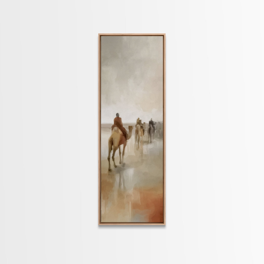 Sacred Dune Crossing – Framed Canvas Print – Christian Christmas Art – Christian Art Canvas – Christmas Wall Art – Skinny Art – Christian G