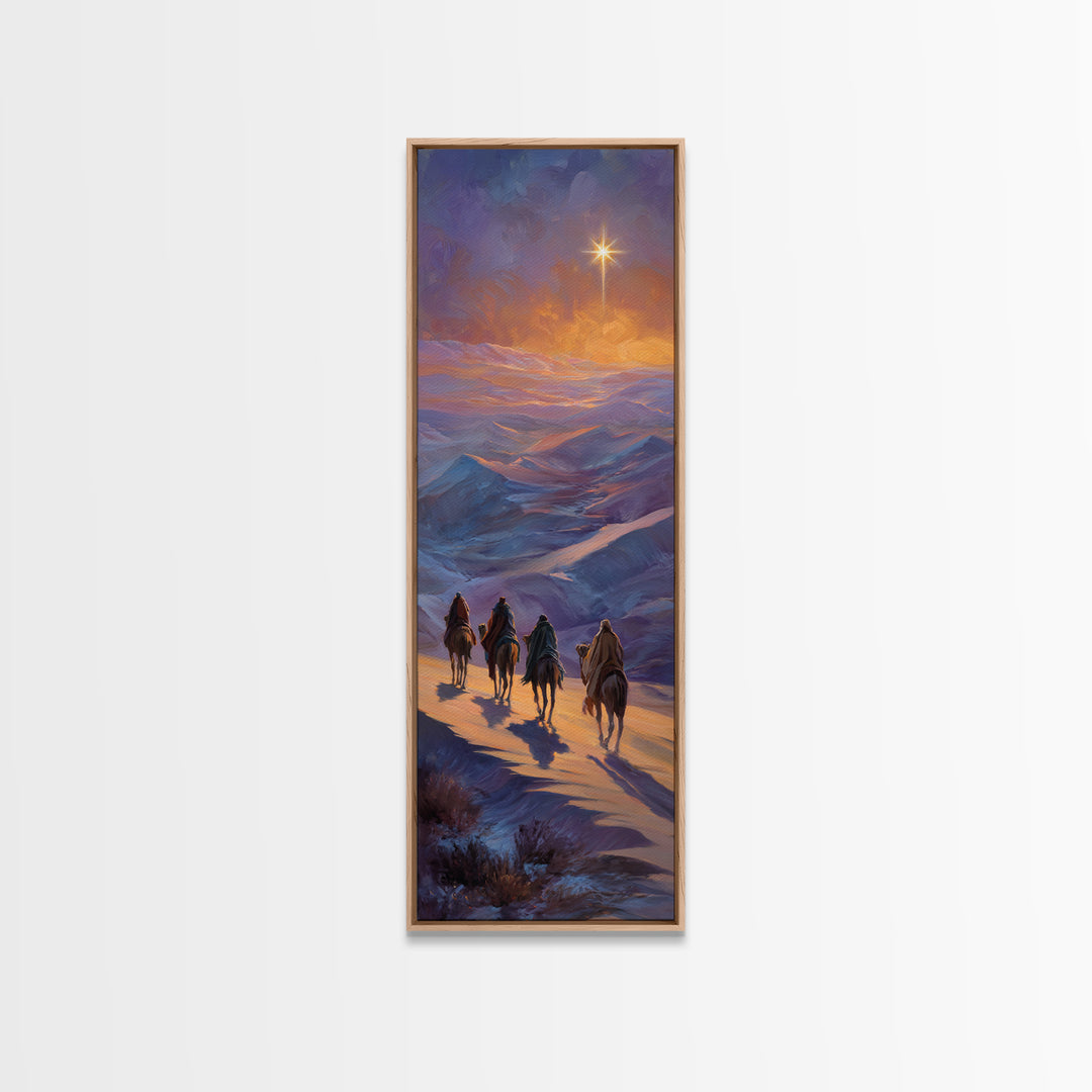 Path Of Radiant Hope – Framed Canvas Print – Christmas Wall Art – Christian Art – Christian Art Canvas – Narrow Art – Christian Christmas D