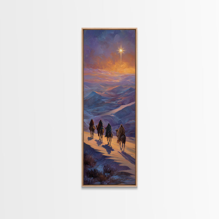 Path Of Radiant Hope – Framed Canvas Print – Christmas Wall Art – Christian Art – Christian Art Canvas – Narrow Art – Christian Christmas D