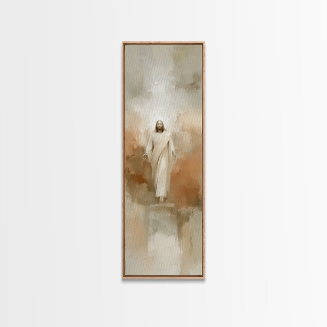 Risen In Glory – Framed Canvas Print – Narrow Art – Jesus Painting – Christian Art Canvas – Christian Wall Art – Christian Art