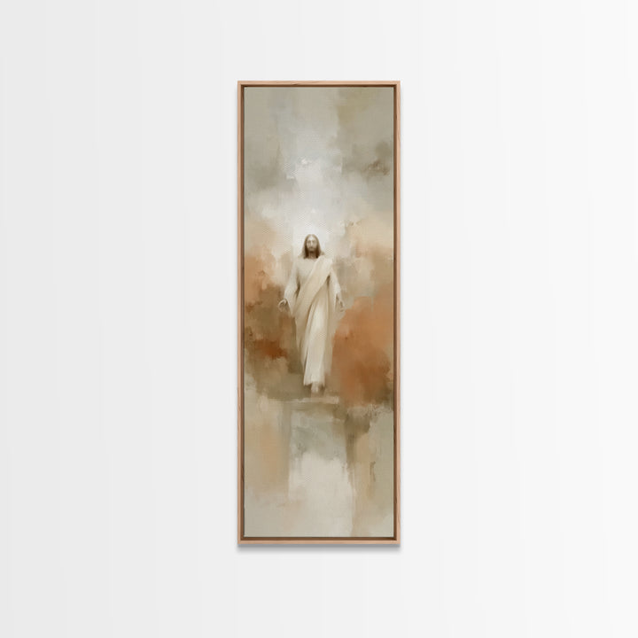 Risen In Glory – Framed Canvas Print – Narrow Art – Jesus Painting – Christian Art Canvas – Christian Wall Art – Christian Art