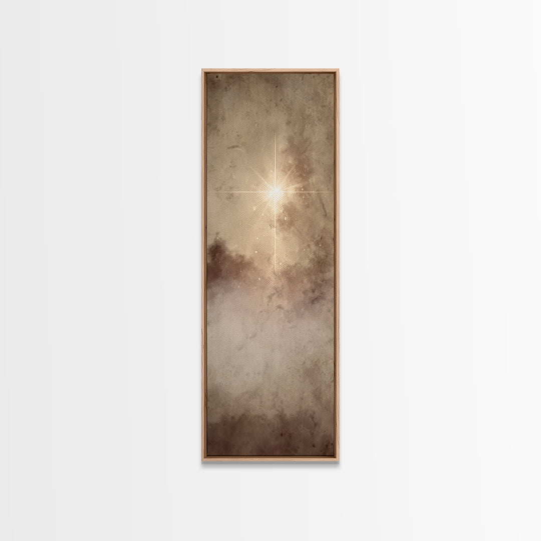 Shepherd’s Guiding Star, Framed Canvas Print, Narrow Art, Christian Christmas Art, Christian Art Canvas, Christmas Wall Art, Christian Art