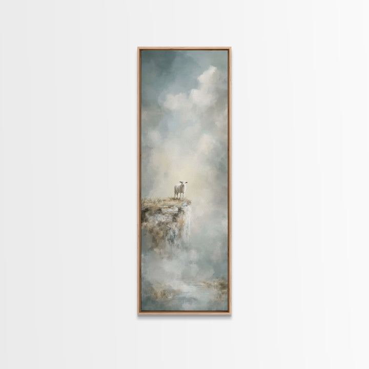 Heaven’s Quiet Watch – Framed Canvas Print – Christian Art – Christian Wall Art – Christian Art Canvas – Modern Christian Art – Tall Narrow